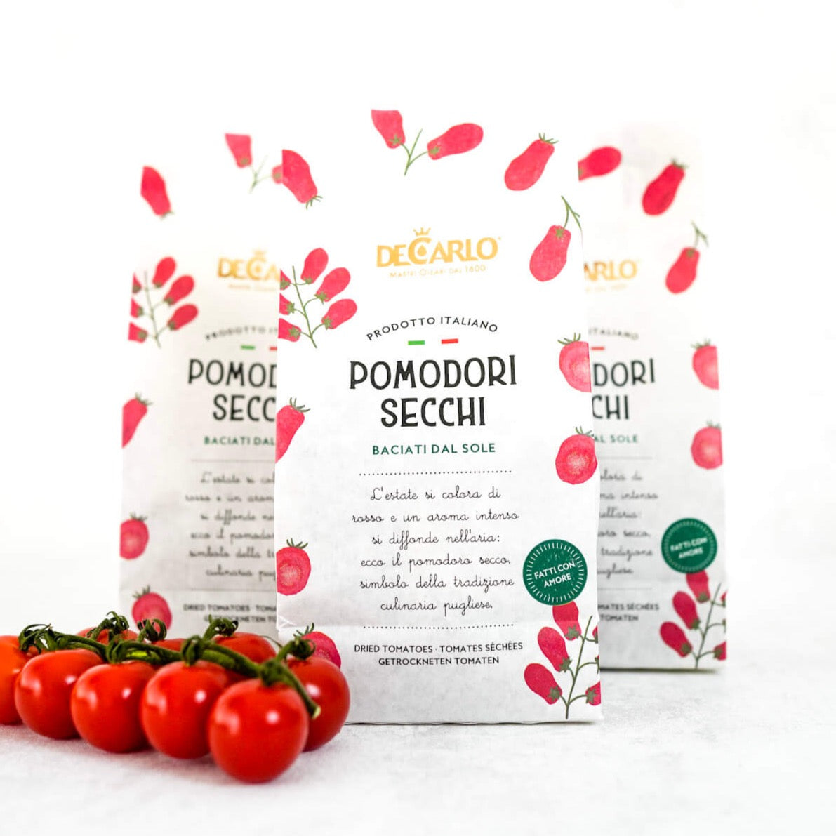 Getrocknete Tomaten aus Apulien werden auch Pomodori secchi genannt. Bei Cavolobianco können Sie getrocknete Tomaten kaufen.