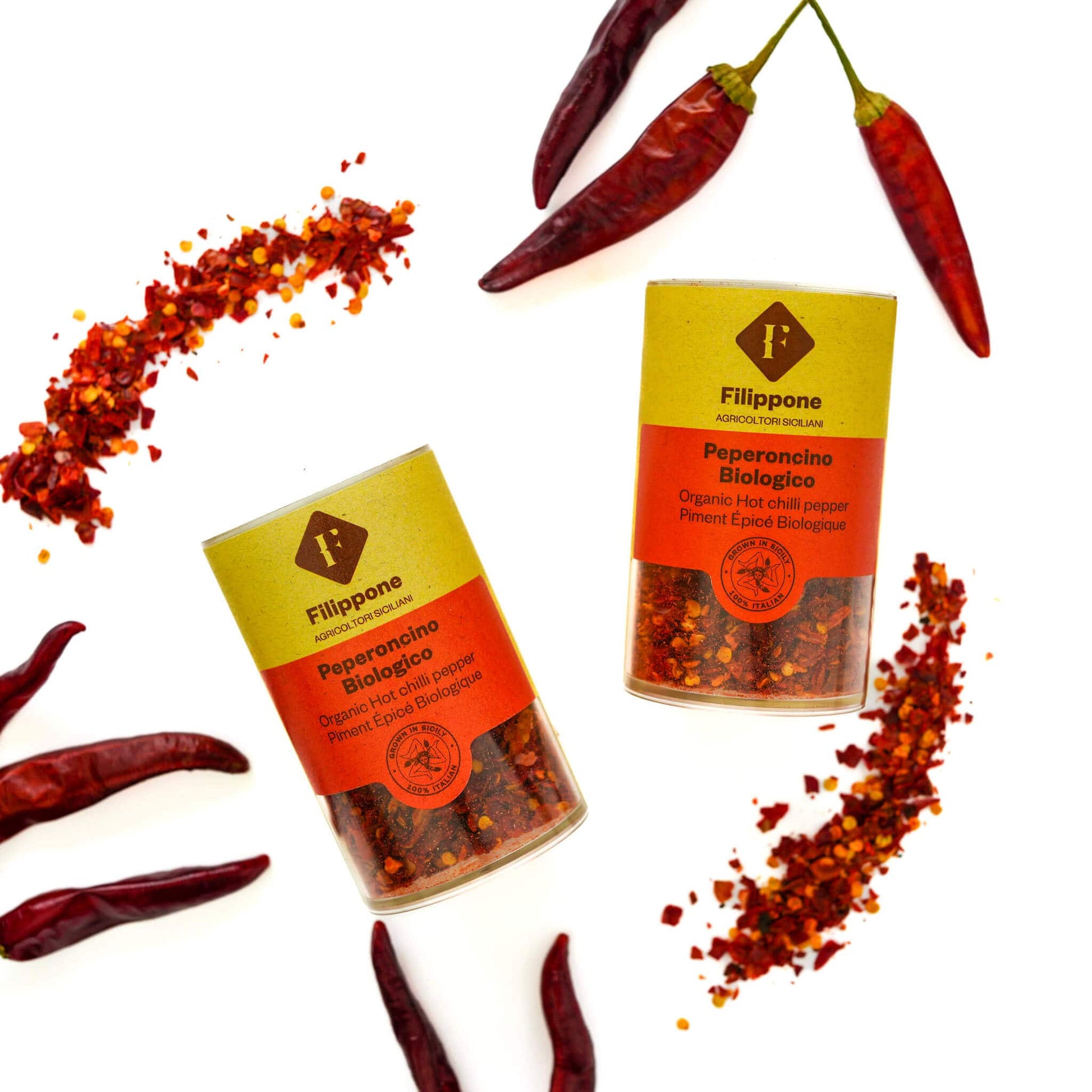 Scharfes Chili Gewürz aus Italien. Die getrocknete Chili Schote ist besonders würzig und aromatisch.