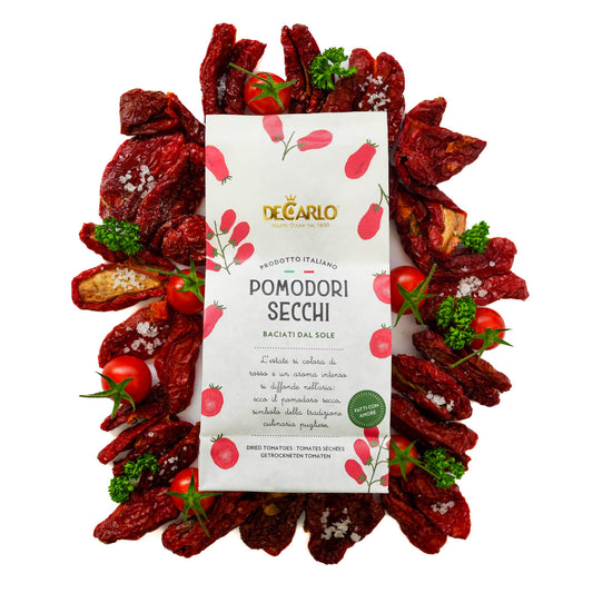 Getrocknete Tomaten aus Apulien werden auch Pomodori secchi genannt. Bei Cavolobianco können Sie getrocknete Tomaten kaufen.